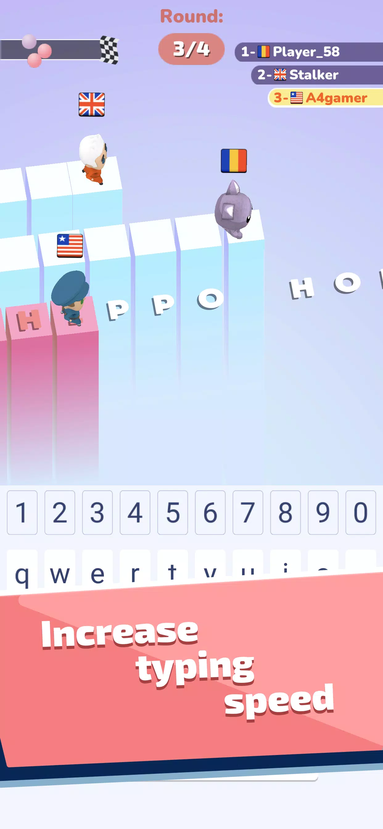 A4 Typer - Play and increase y Screenshot 1