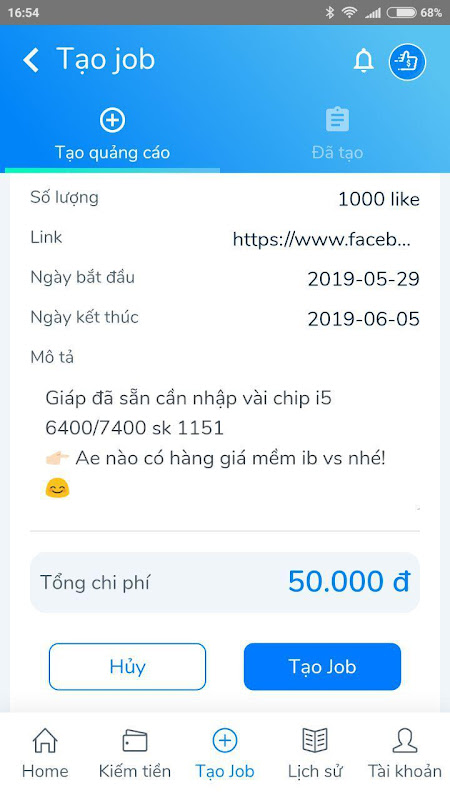 Golike - Kiếm Tiền Online Từ MXH應用截圖第2張