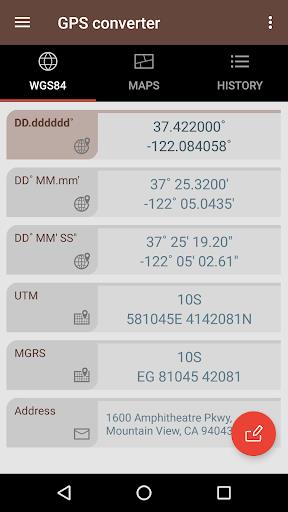 GPS coordinate converter Capture d'écran 2