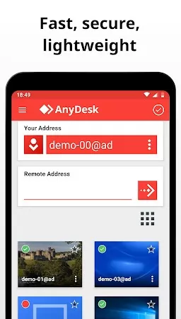 AnyDesk Remote Desktop Software स्क्रीनशॉट 1