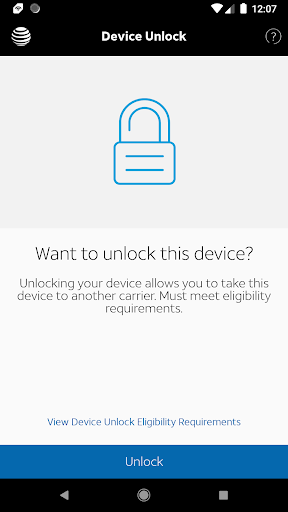 AT&T Device Unlock Capture d'écran 1