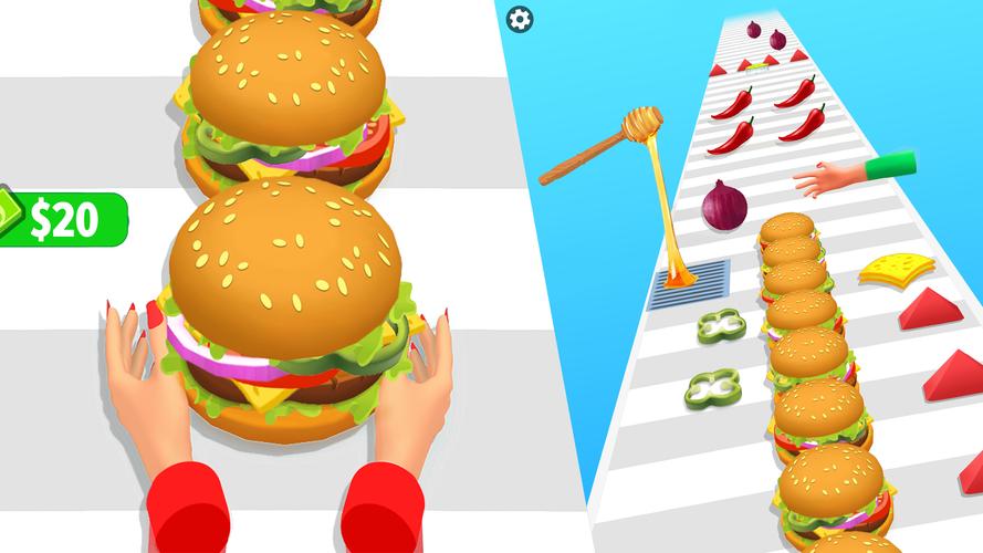 Burger Stack Run Game 스크린샷 1