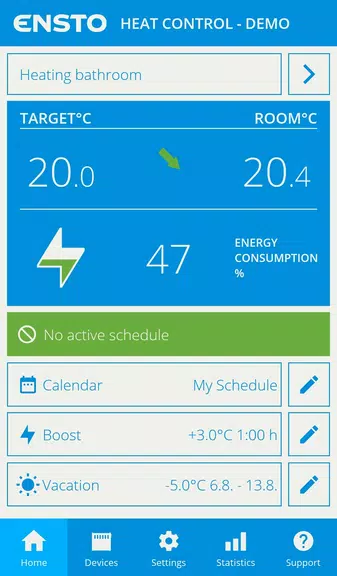 Ensto Heat Control App 스크린샷 1
