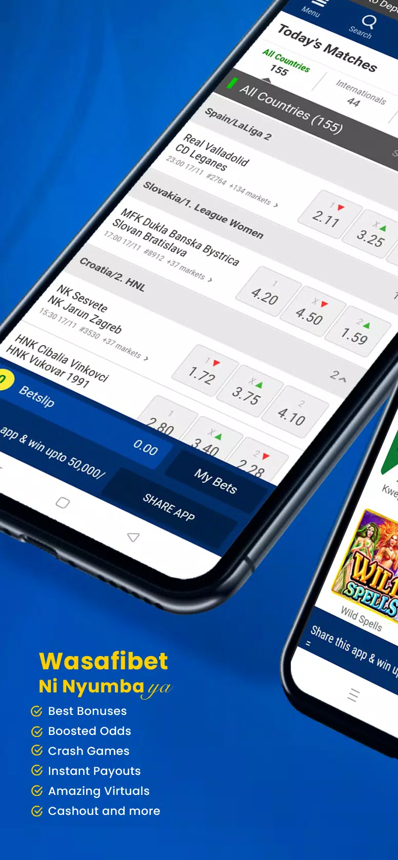 Wasafibet - Sportsbook, Casino Captura de tela 2