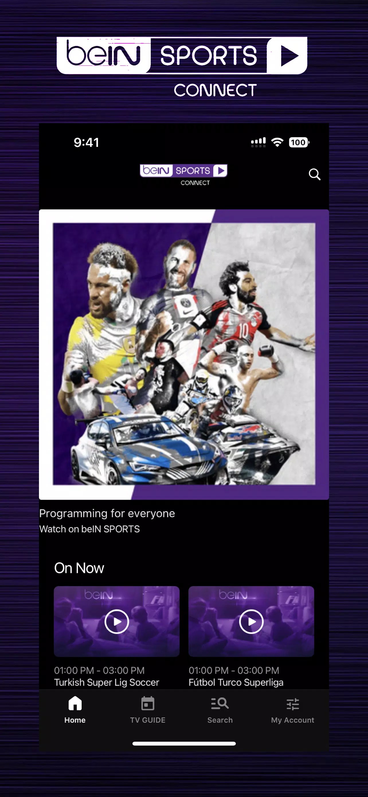 beIN SPORTS CONNECT 스크린샷 1