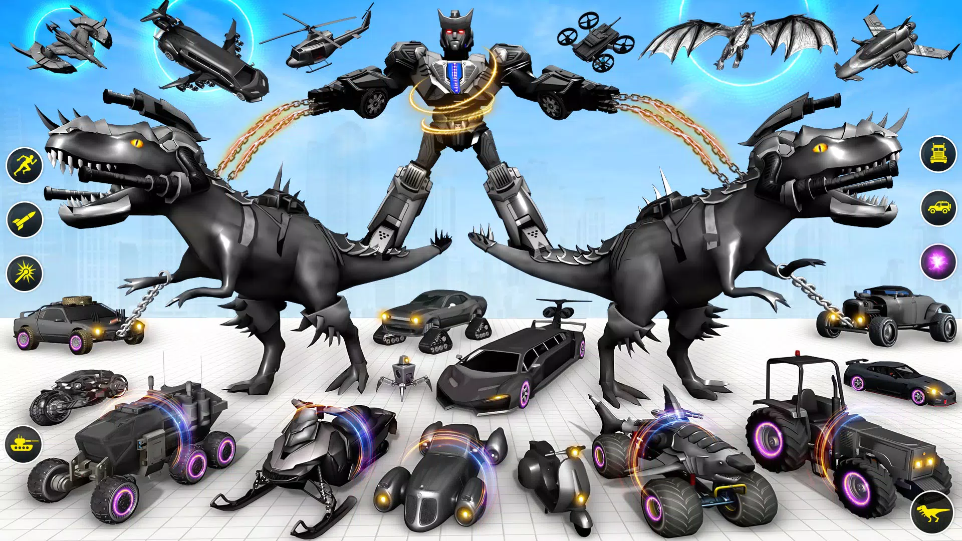 Dino Robot Car Transform Game Captura de pantalla 2