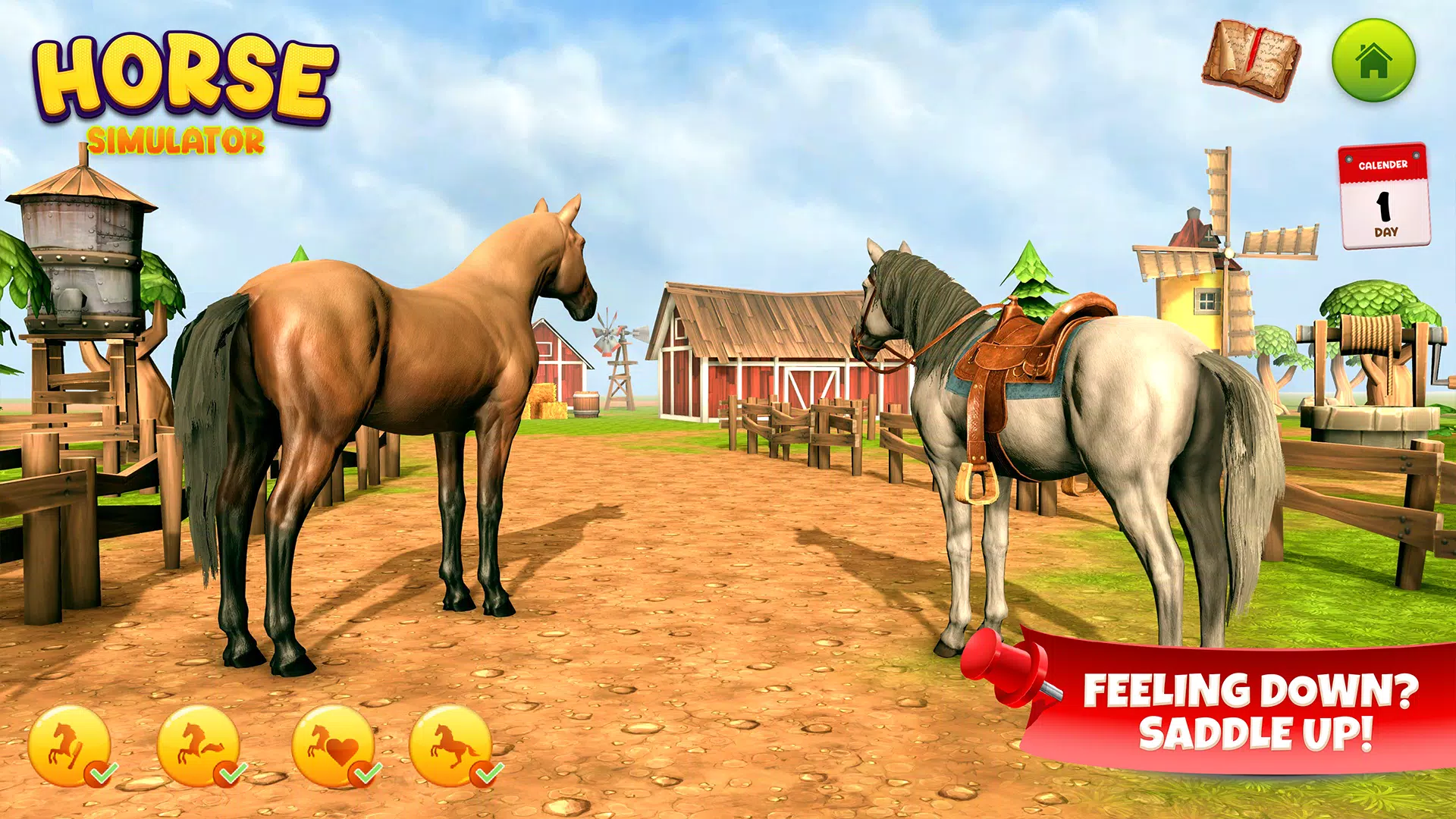 Horse Simulator Family Game 3D Скриншот 1
