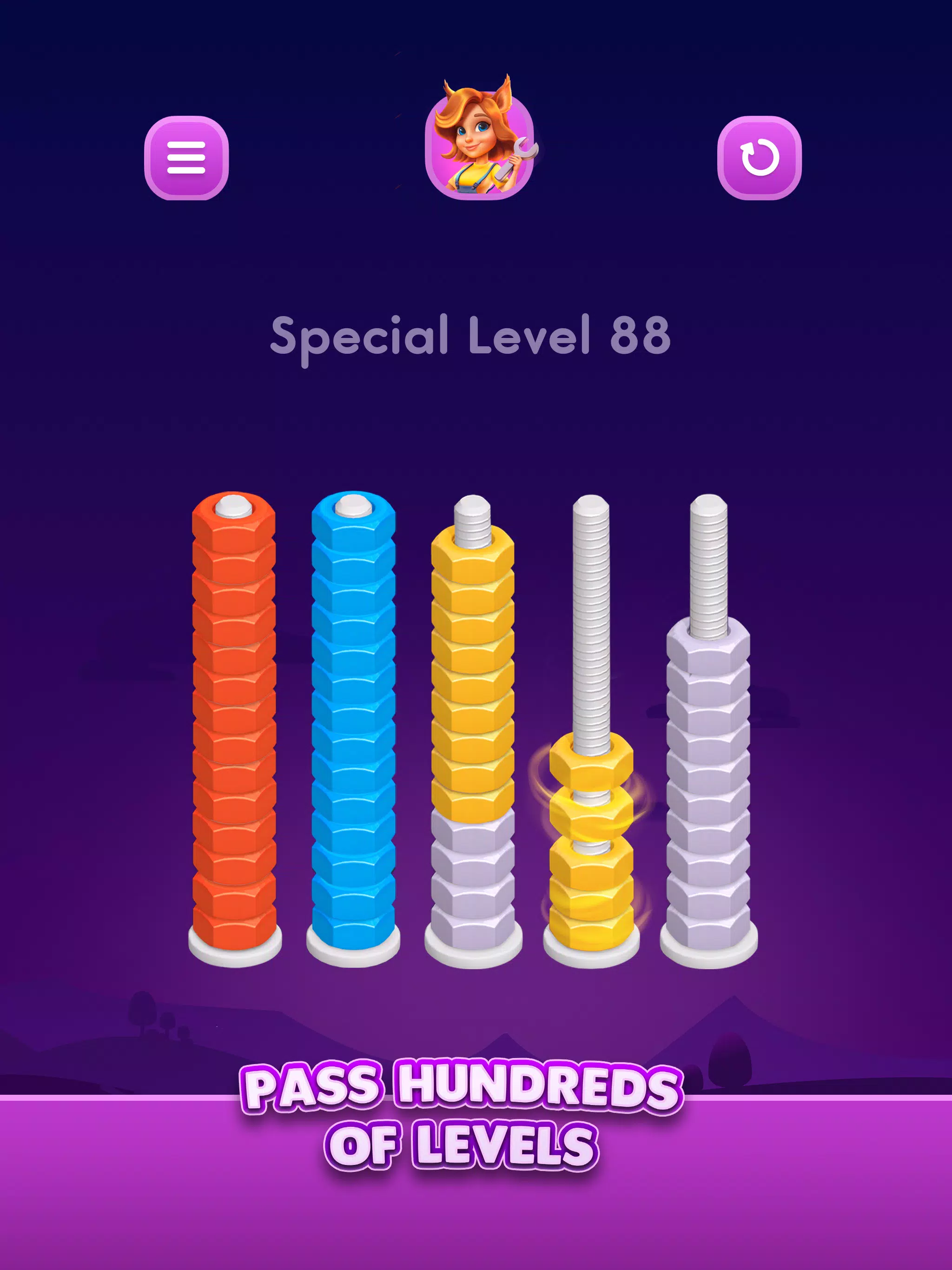 Nut Sort: Color Sorting Game Capture d’écran 1
