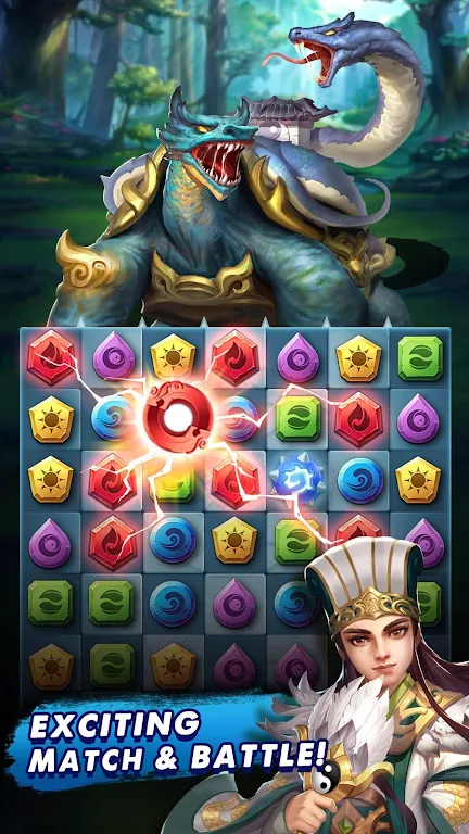 Three Kingdoms & Puzzles: Matc Screenshot 1