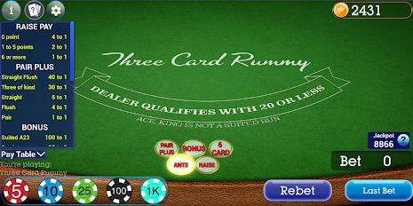 Vegas Three Card Rummy应用截图第1张