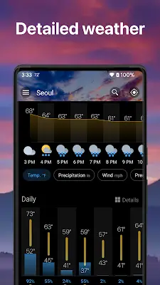 Weather & Widget - Weawow स्क्रीनशॉट 4
