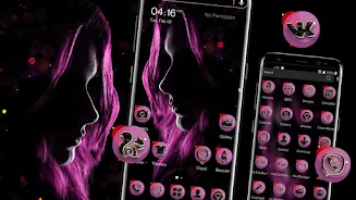 Dark Girl Launcher Theme スクリーンショット 1