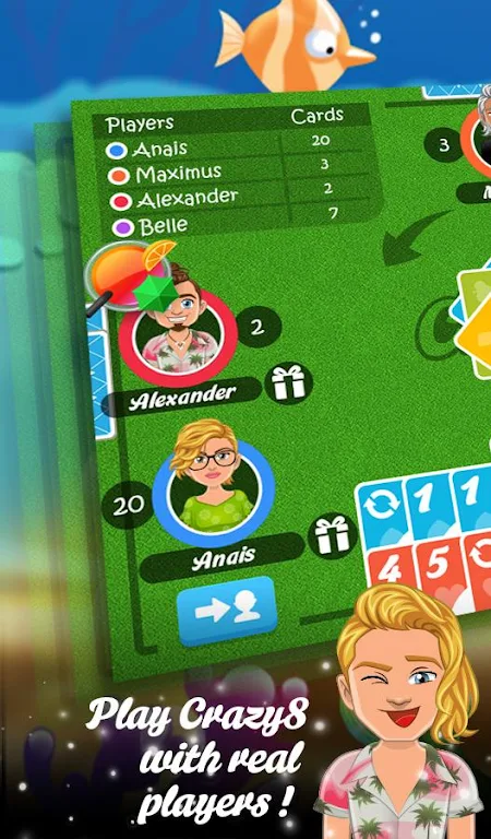 Multiplayer Crazy8 Game スクリーンショット 1