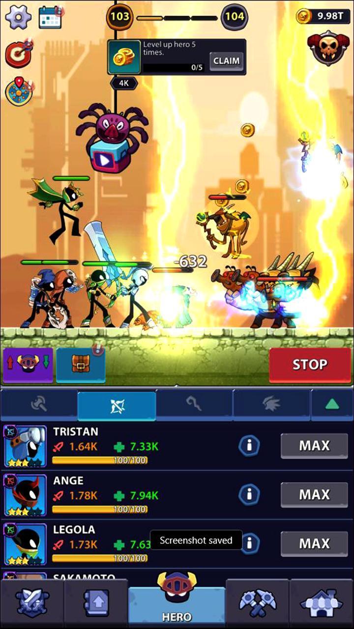 Idle Stickman Heroes: Monster应用截图第2张