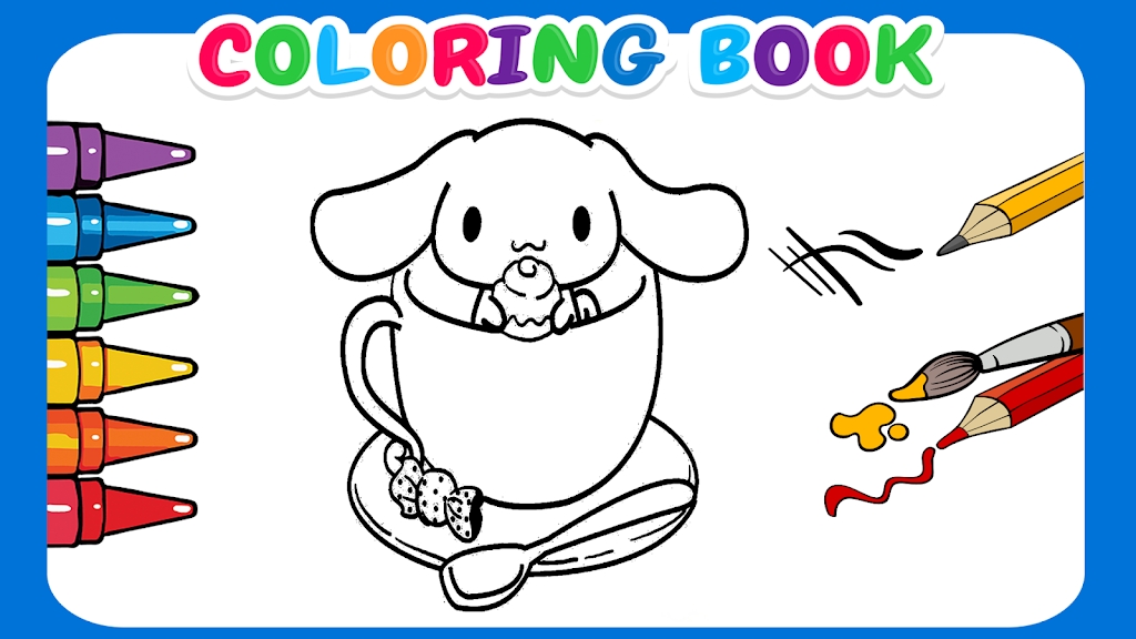 Cute Cinnamoroll coloring book Capture d'écran 1