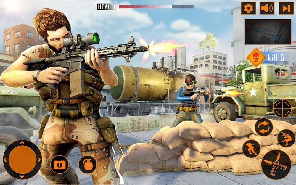 Commando Gun Shooting Games 3D Captura de pantalla 3