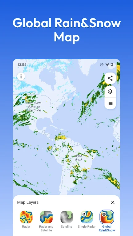 Weather Radar RainViewer Скриншот 3