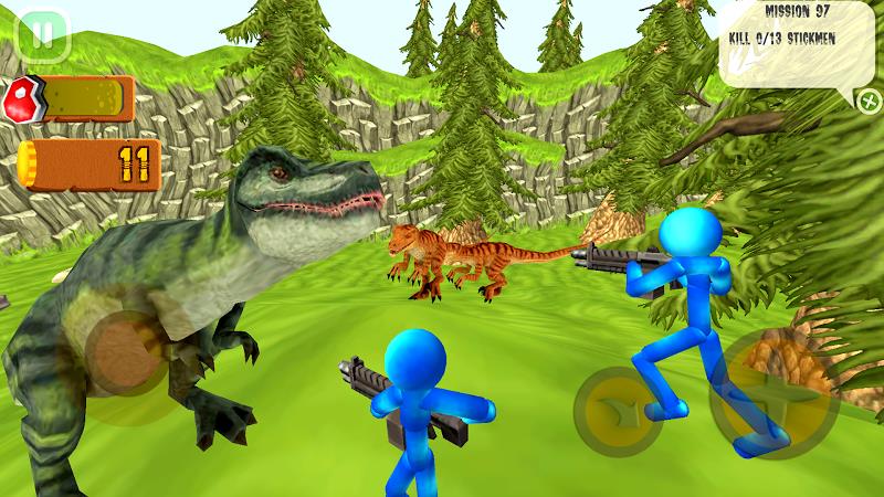 Stickman Dinosaur Hunter Captura de tela 1