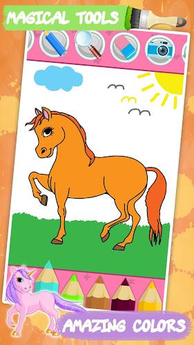 Unicorn Kids Coloring Book Captura de pantalla 3