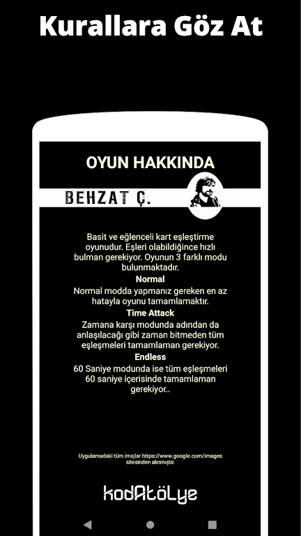 Behzat C. Card Matching Game Screenshot 4