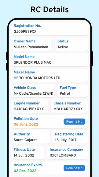 RTO Vehicle Information應用截圖第3張