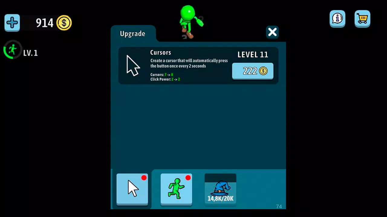 Green button: Авто кликер игра應用截圖第1張