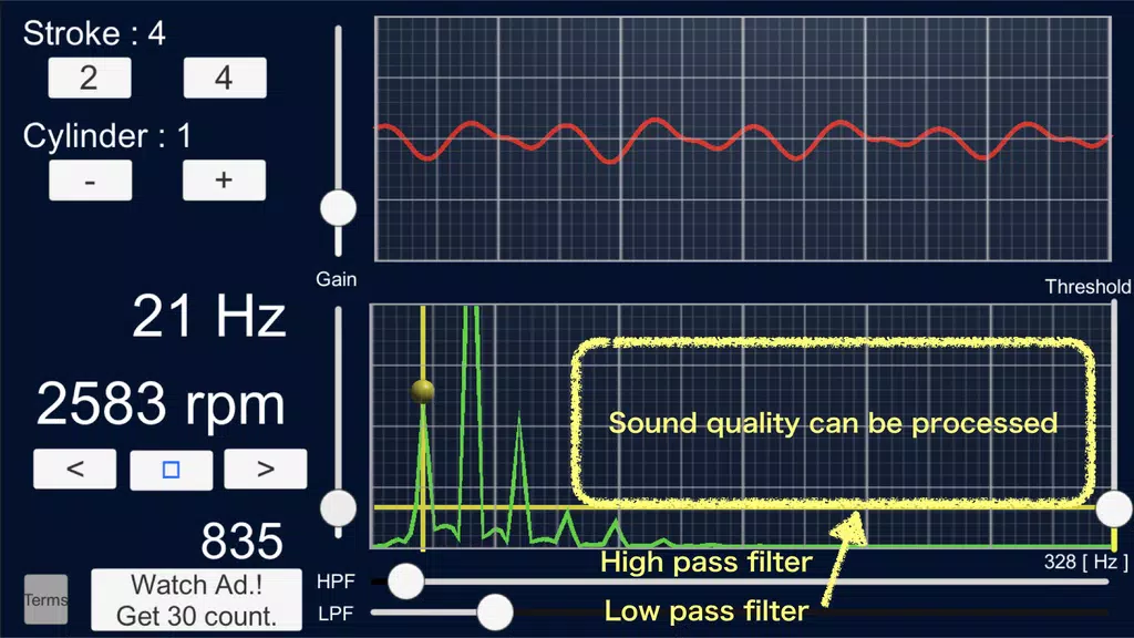 Engine Sound Analyzer:RPM Calc应用截图第4张