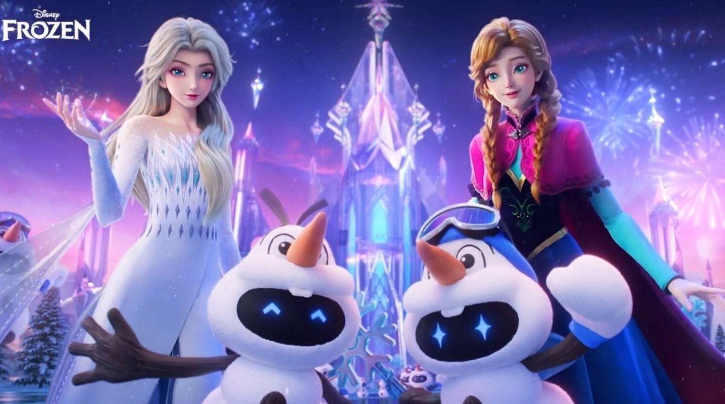 《冰雪奇緣》艾莎、安娜和雪寶為中國 MOBA 王者榮耀帶來冬日盛宴