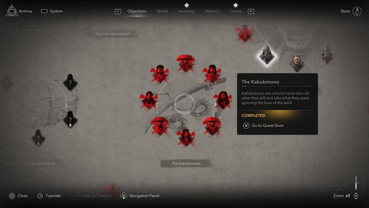 Todos los miembros de Kabukimono en Assassin's Creed Shadows