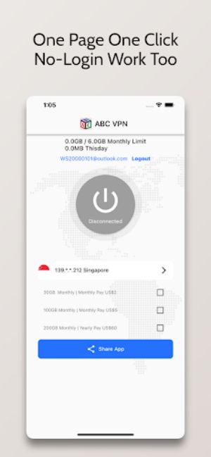 ABC VPN - Very Easy Good VPN Скриншот 1