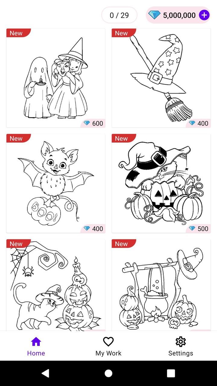 Coloring Book: Halloween Screenshot 1