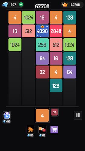 X2 Blocks - 2048 Merge Game Capture d'écran 1