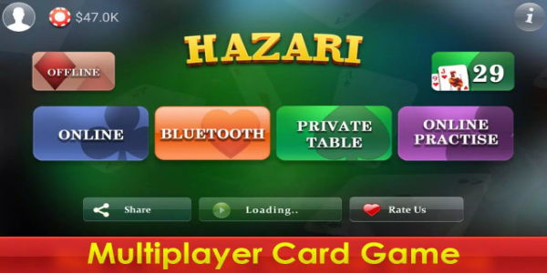 Hazari -1000 points card game Capture d’écran 2