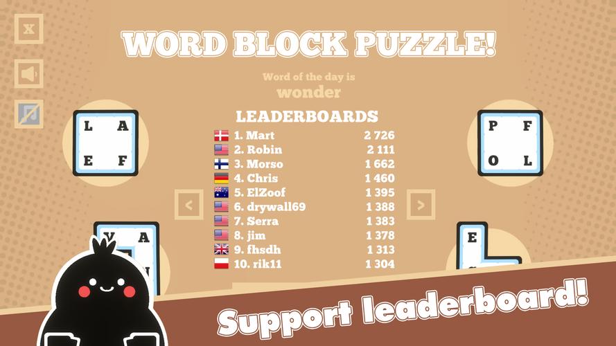 Word Block Puzzle スクリーンショット 1