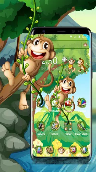 The Cute Cartoon Monkey Theme應用截圖第1張