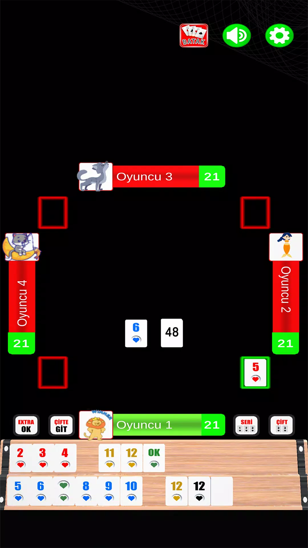 Okey - internetsiz Dikey ekran Screenshot 4