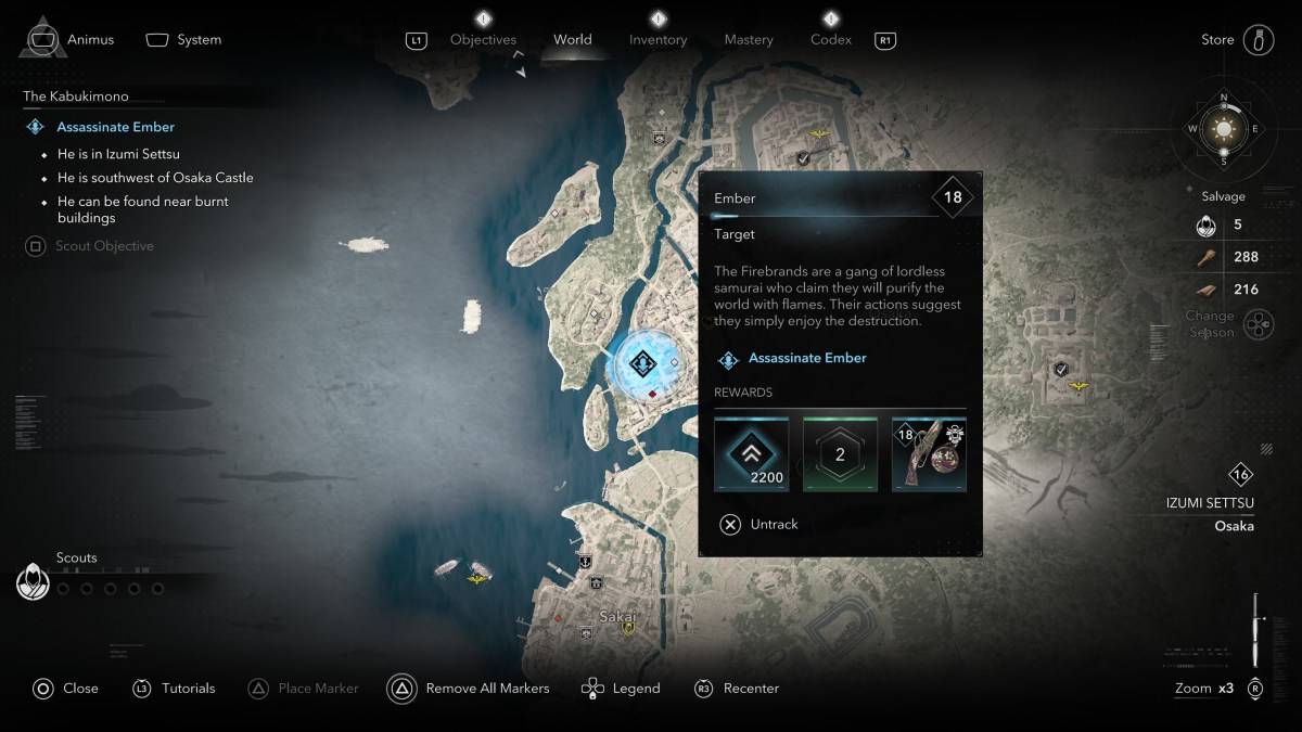 Cómo y dónde encontrar a todos los miembros de Kabukimono en Assassin's Creed Shadows Ember