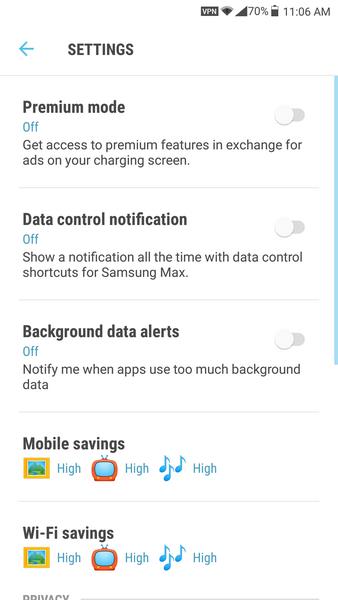 Samsung Max VPN & Data Saver Capture d'écran 2