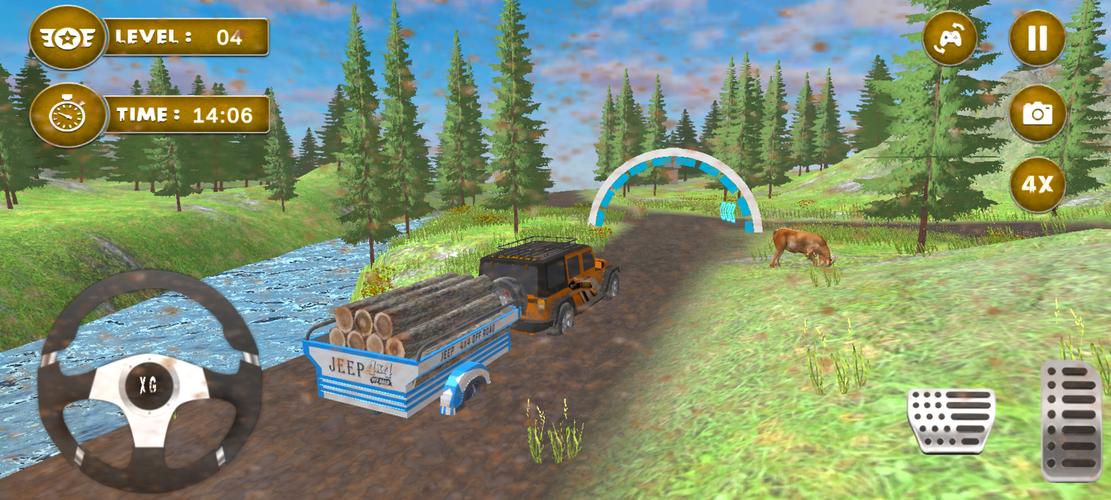 4x4 Mud Jeep Driving Games 3D Screenshot 4