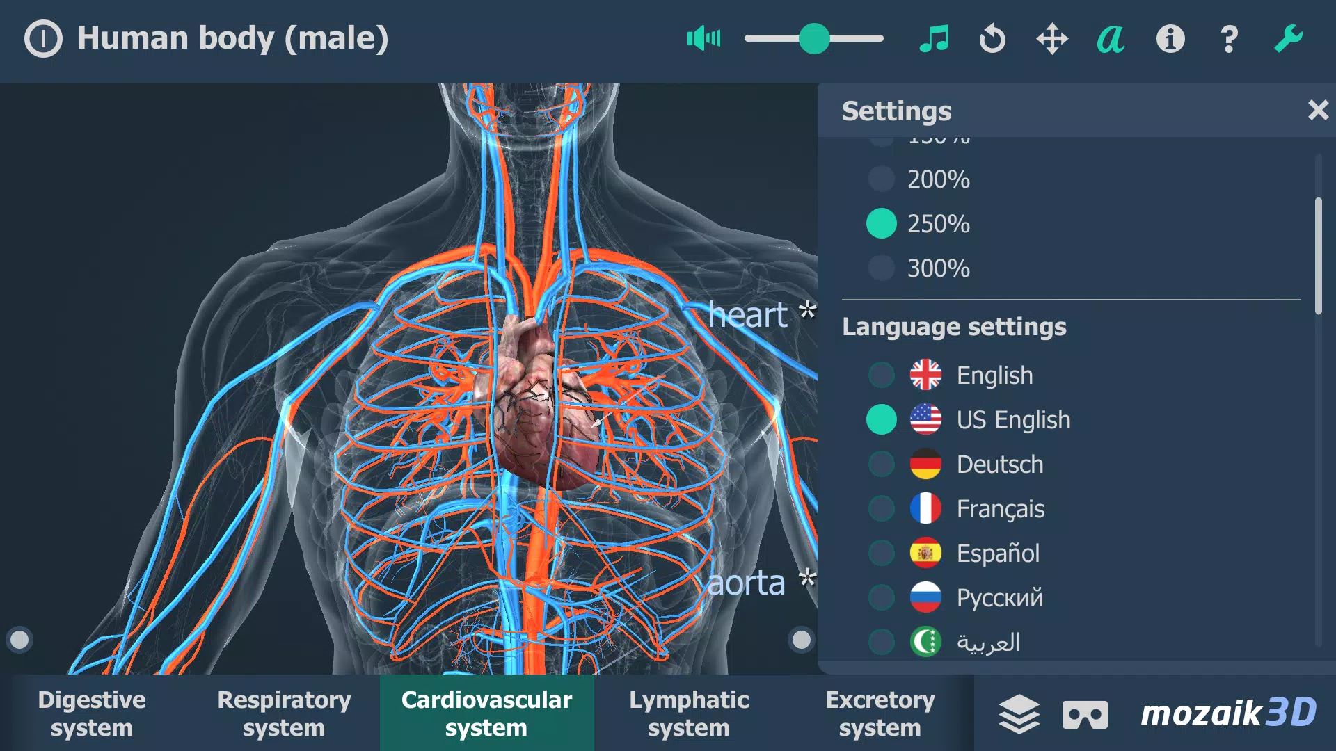 Le corps humain en 3D Capture d’écran 2