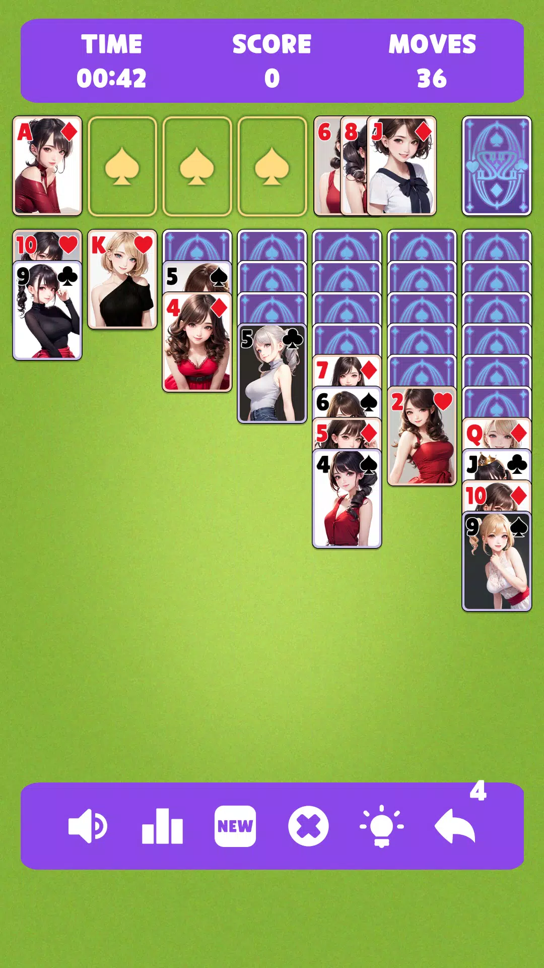 Sexy solitaire girls: ani card Capture d’écran 4