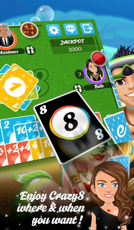 Multiplayer Crazy8 Game スクリーンショット 2