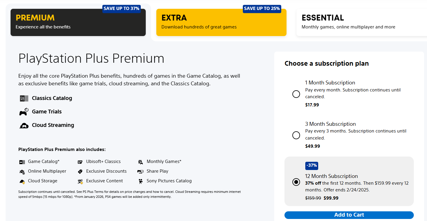 नए और समाप्त हुए सदस्य: सालाना $ 99.99 के लिए PlayStation प्लस अतिरिक्त और प्रीमियम प्राप्त करें