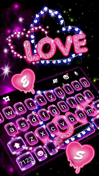 Neon Love 主題鍵盤應用截圖第2張
