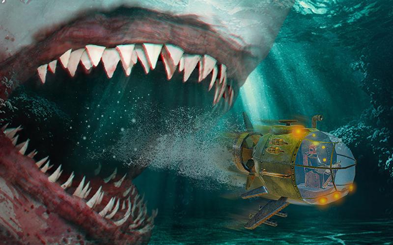 Megalodon shark fish eater スクリーンショット 1