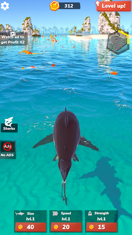 Idle Shark 2-Mega Tycoon Game Capture d'écran 1