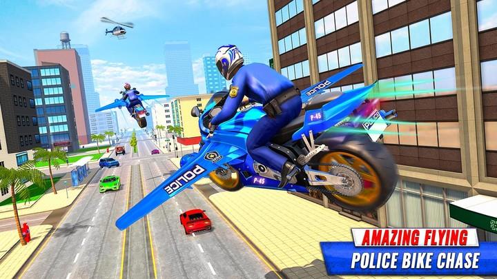 Flying Police Bike Games Captura de tela 2