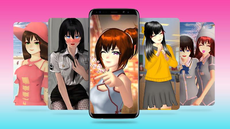 Sakura School Wallpaper & Live Captura de pantalla 2