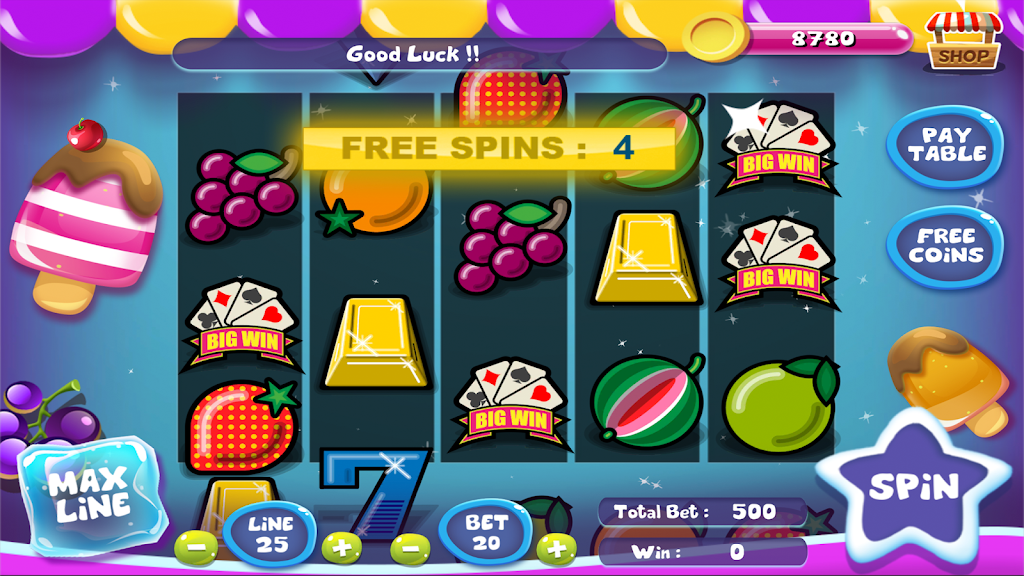Slot Matchine IceCream - Vegas Casino Slot Games Captura de pantalla 4