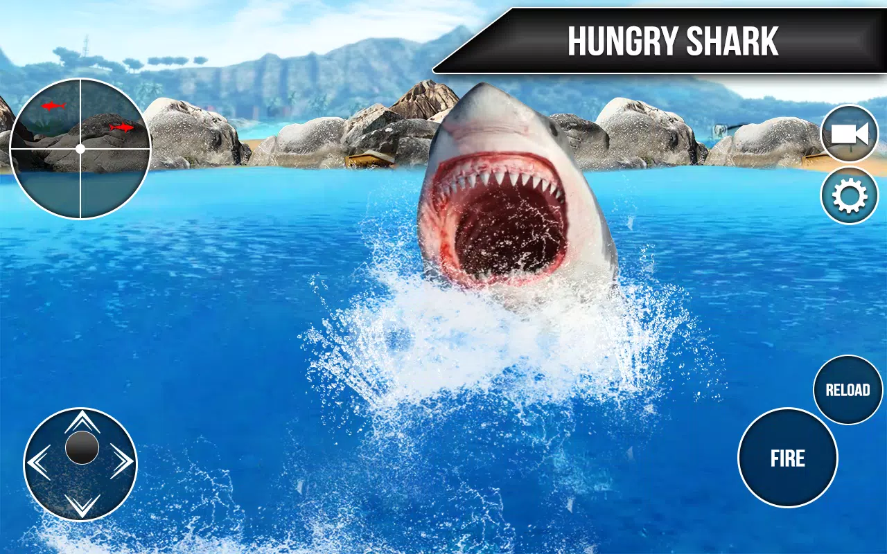 Wild Shark Fish Hunting game Captura de pantalla 1